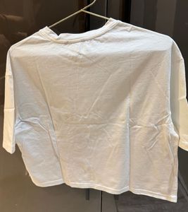 women around neck white t-shirt