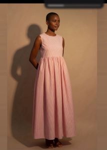 Pink Striped Maxi Dress