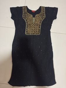 Embellished Black Kurta