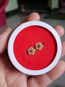 Heart Stud Earrings gold 22crt