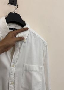 Classic White Button-Down Shirt
