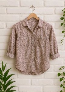 Floral Print Button-Down Shirt