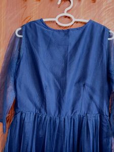 Elegant Navy Blue Tulle Dress