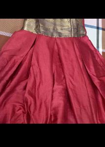 Premium Maroon Banarasi Style Ethnic Wear Gown