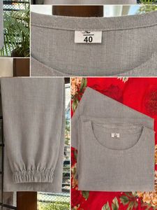 Comfortable Grey Kurta Set