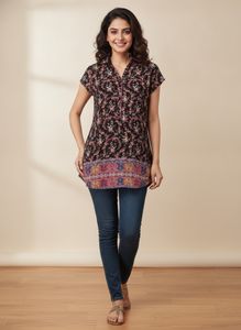 Floral Print Top bust is 18 inches