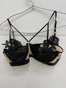 kimcine curve Black Lace Bra