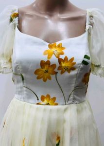 Hand painted floral frock