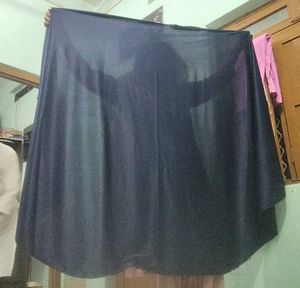 Elegant Navy Blue Abaya and Hijab Set