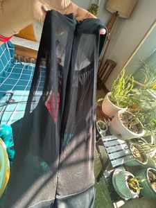 Black Mesh Panel Dress:UNUSED