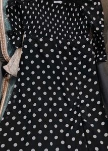 Chic Polka Dot Black Dress