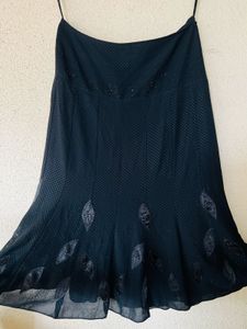Elegant Black Beaded Skirt