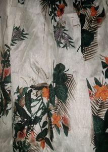 White Floral Skirt .Stiched Length 34