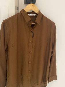 Classic Brown Button-Up Shirt