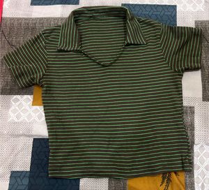 Striped H&amp;M Polo T-Shirt