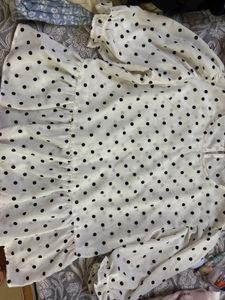 Zudio Polka Dot Ruffle Top