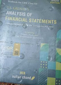 T.S. Grewal's Financial Statements XII Textbook