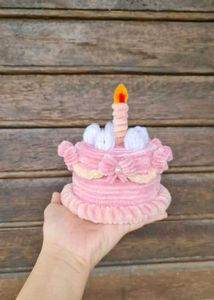 Chenille stem artificial cake