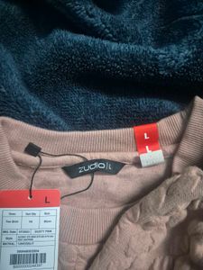 Zudio Textured Puff Sleeve Top (L)