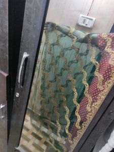 get free paranda Bottle Green &amp; Gold Salwar Kameez