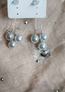 Heart Drop Pearl Earrings - Elegant Fashion