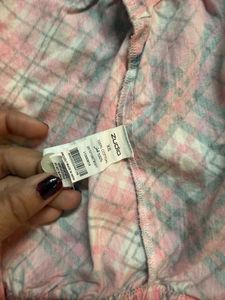 Pink Plaid Sleeveless Crop Top