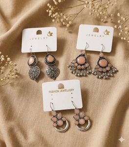 16-Pair Trendy Earrings Combo Set