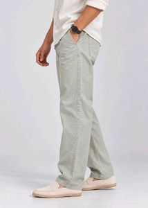 Men's Straight Fit Linen Pants