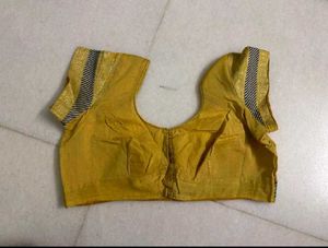 Golden Mustard Yellow Saree with border