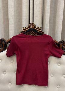Maroon Basic T-Shirt