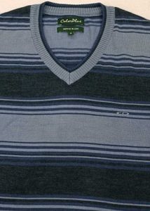 Striped V-Neck Sweater