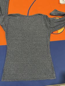 Grey Gucci Logo T-Shirt