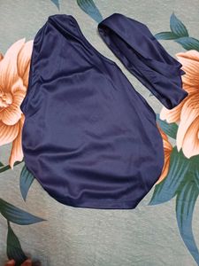 Shein One Shoulder Ruched Short Top with Neck Scar