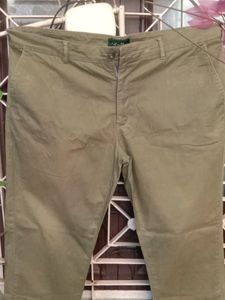 Men Trouser Jeans Size 36 Waist Color Olive Green