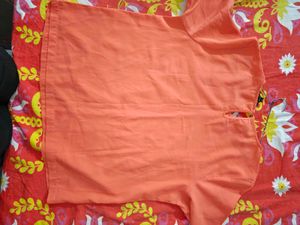 Elegant orange Embroidered top