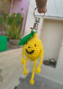 Crochet Cute Lemon Keychain