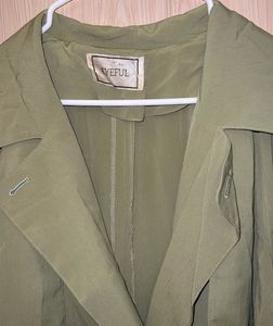 EYEFUL Lightweight Green Trench Coat