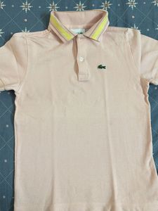 Lacoste Kids Pink Polo Shirt