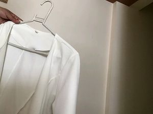 White Jacket Short One With Classic Bow