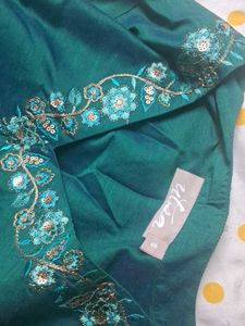 Elegant Teal Kurta Set with Palazzo
