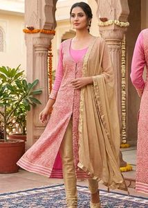 New Elegant Pink & Gold Indian Suit Set