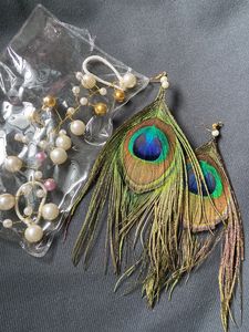 BrandNew Set Of Earrings N Pearled Hair Deco