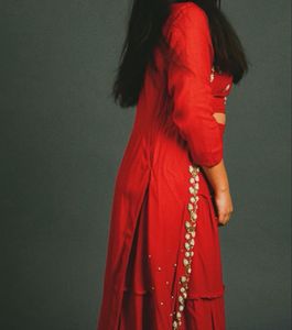 Elegant Red Ethnic Kurta Set