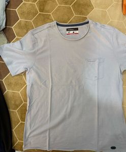 Men's Light Blue Pocket T-Shirt