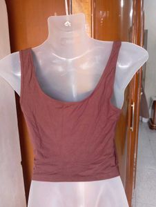 Stylish Brown Crop Tank Top
