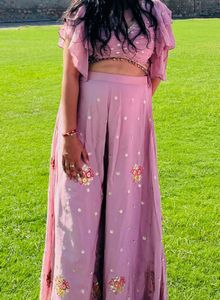 Pink Embroidered Kurta Set