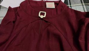 Burgundy Puff Sleeve Top
