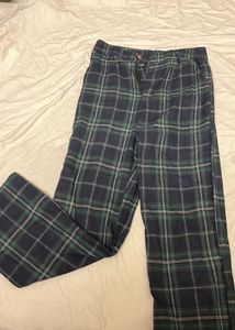 Plaid Wide Leg Trousers
