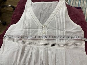 White Cotton Midi Dress