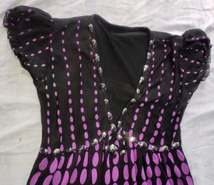 Stylish Black &amp; Purple Top